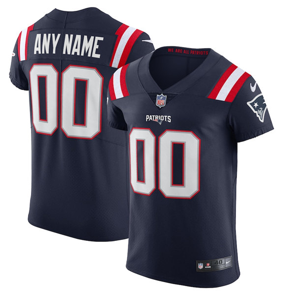Men's New England Patriots Customized Navy Elite Stitched Jersey Men's New England Patriots Customized Navy Elite Stitched Jersey